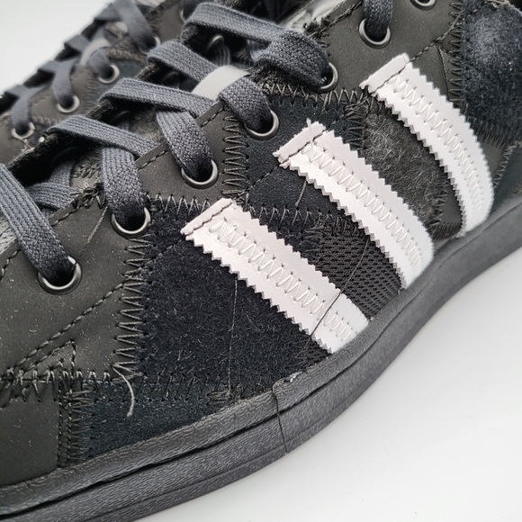 NEW Men's Sz 12 Adidas Superstar Atmos Patchwork - Core Black GW3473 - Picture 3 of 10